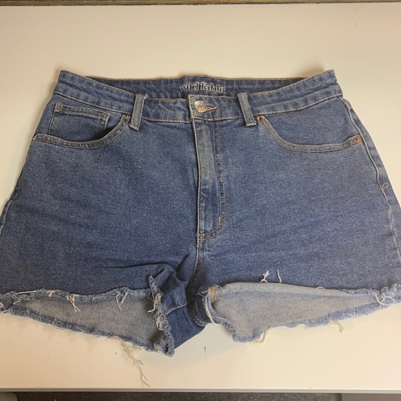 Wild Fable Jean Shorts with Fringe Cut-off Bottoms